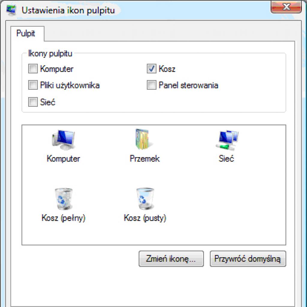 Windows Vista: przywracanie ikon usuniętych z pulpitu