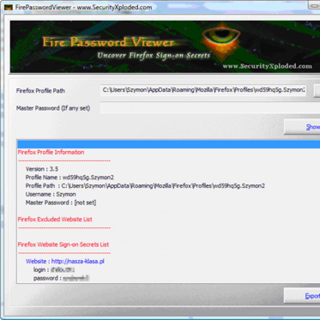 Odzyskiwanie haseł z Firefoksa
