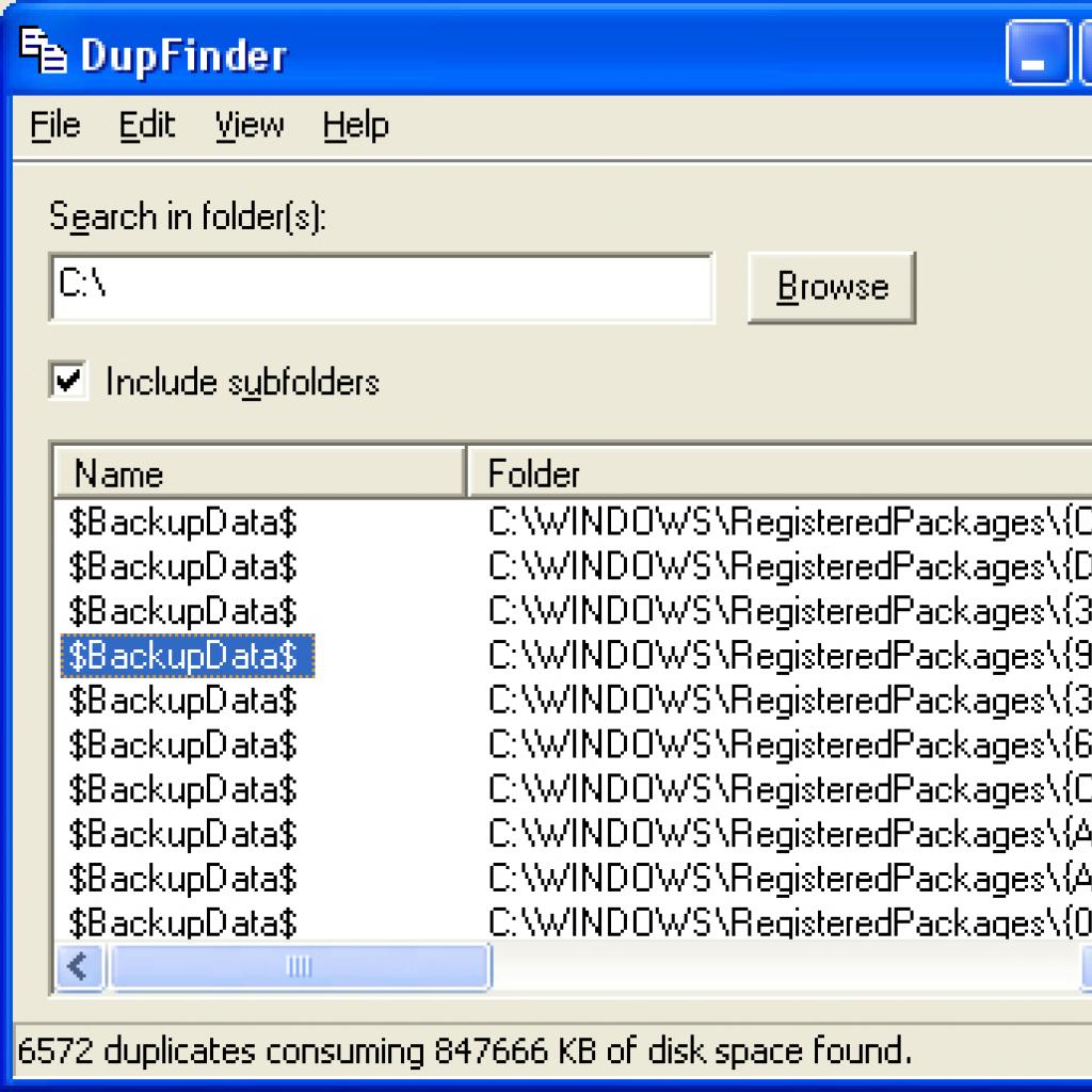 Usuwanie powtarzających się plików w Windows XP SP2 