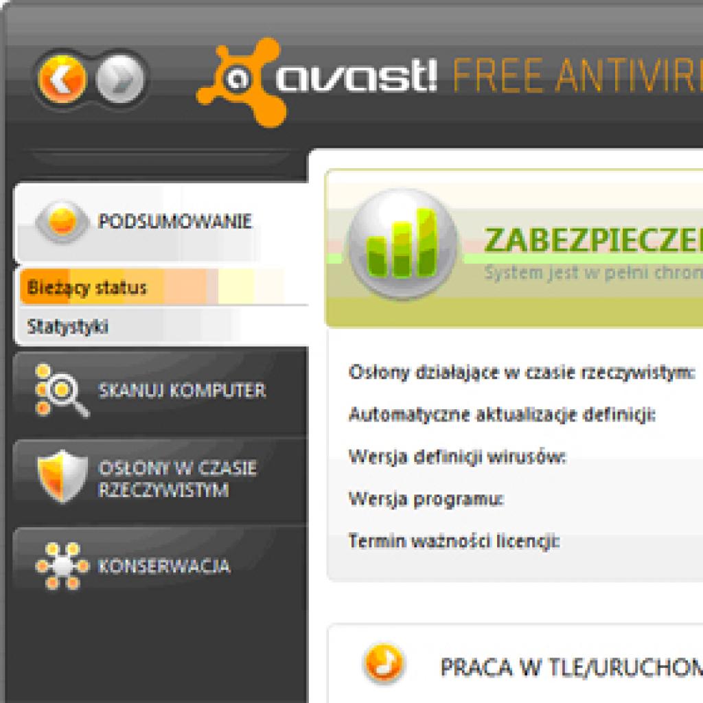 Sprawdzanie stanu systemu w avast!