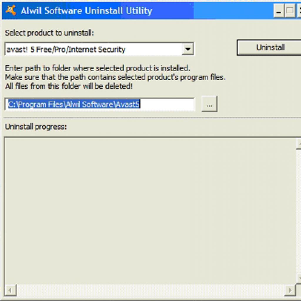 Problem z deinstalacją avast! Free Antivirus