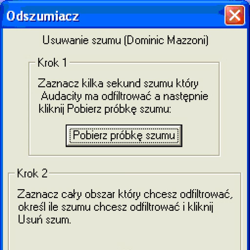 Redukcja szumu w nagraniach audio za pomocą Audacity