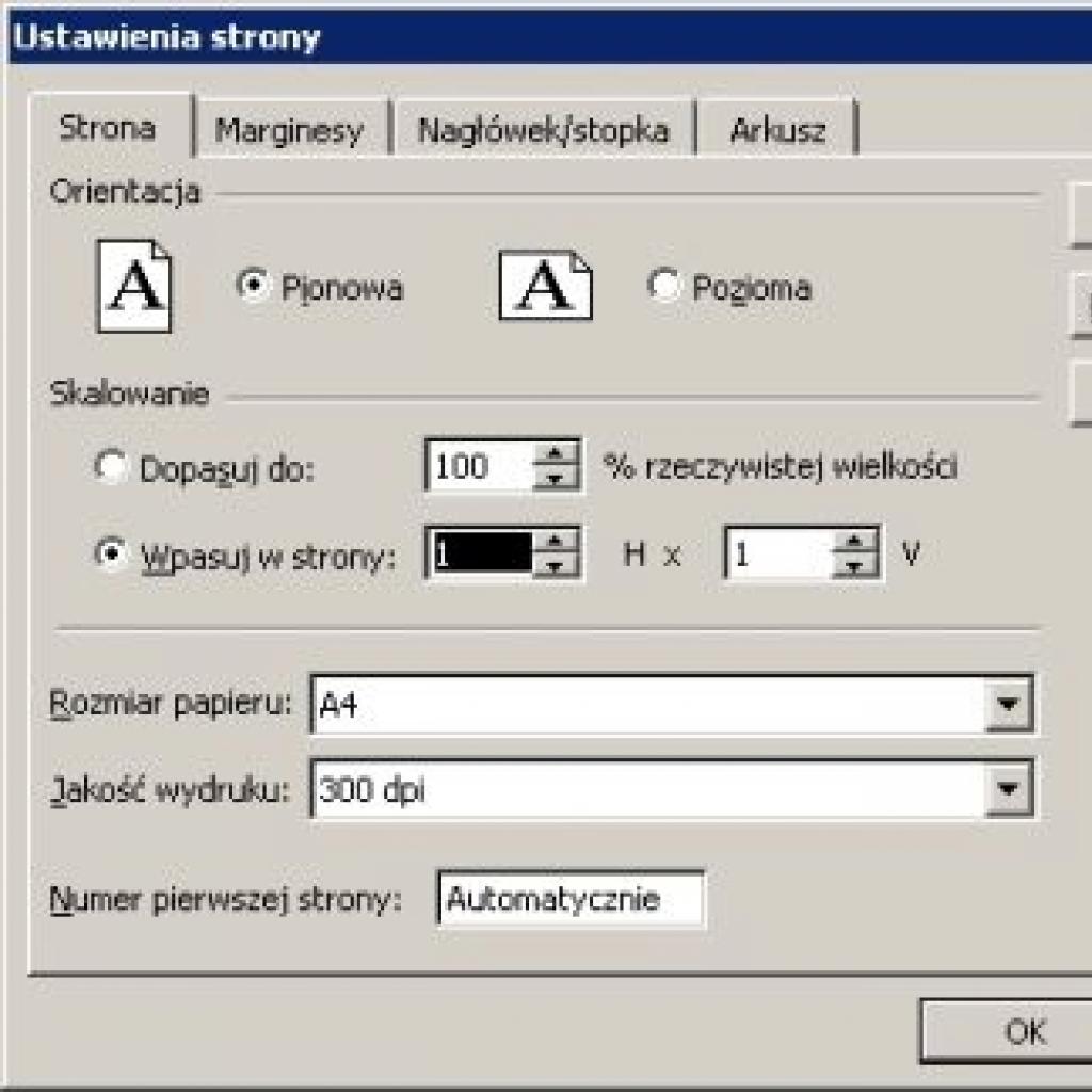 Dopasowywanie wydruków do konkretnej ilości stron w Excelu