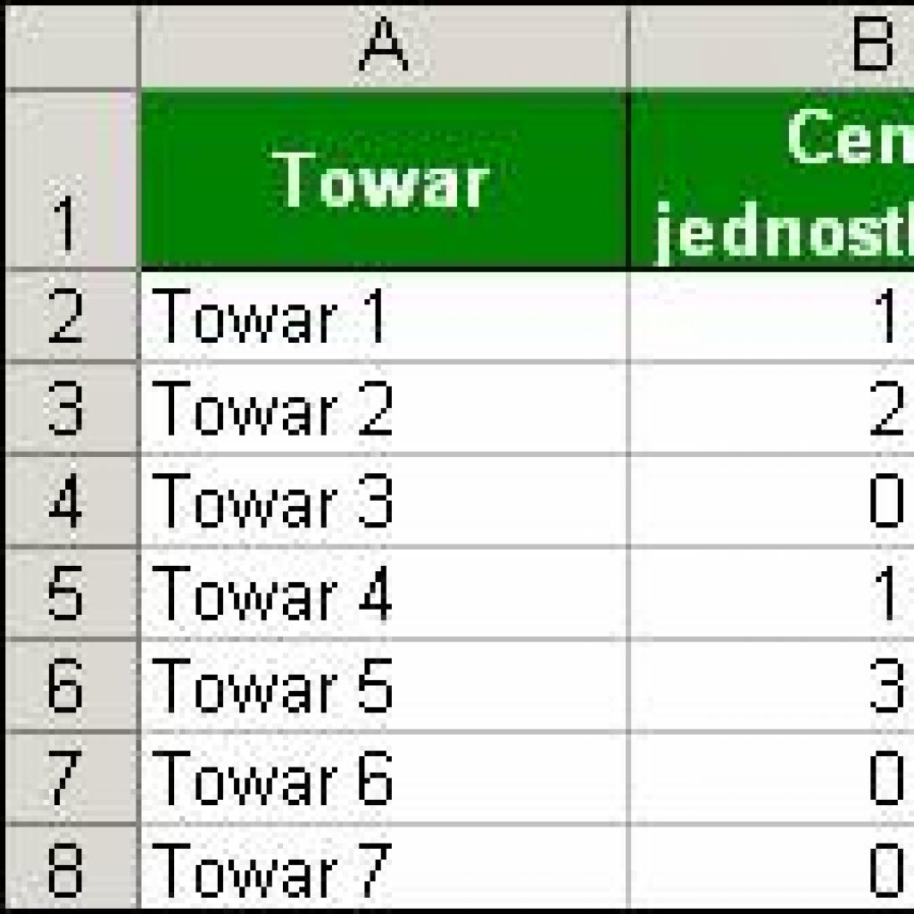 Szybka zmiana wartości bez użycia formuł