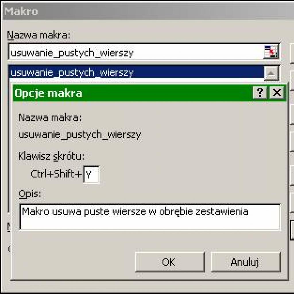 Szybkie uruchamianie makr