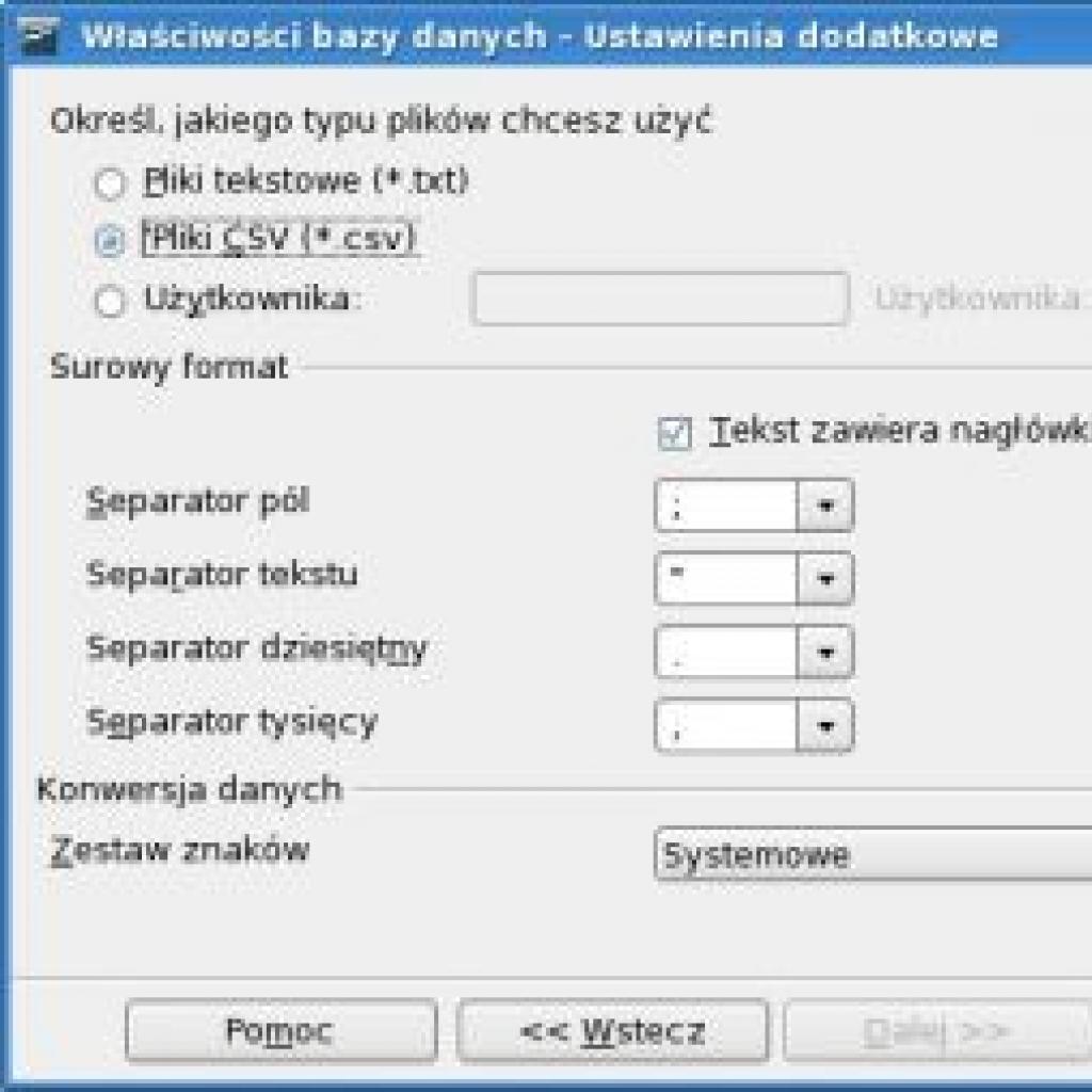 Książka adresowa jako źródło danych w pakiecie OpenOffice