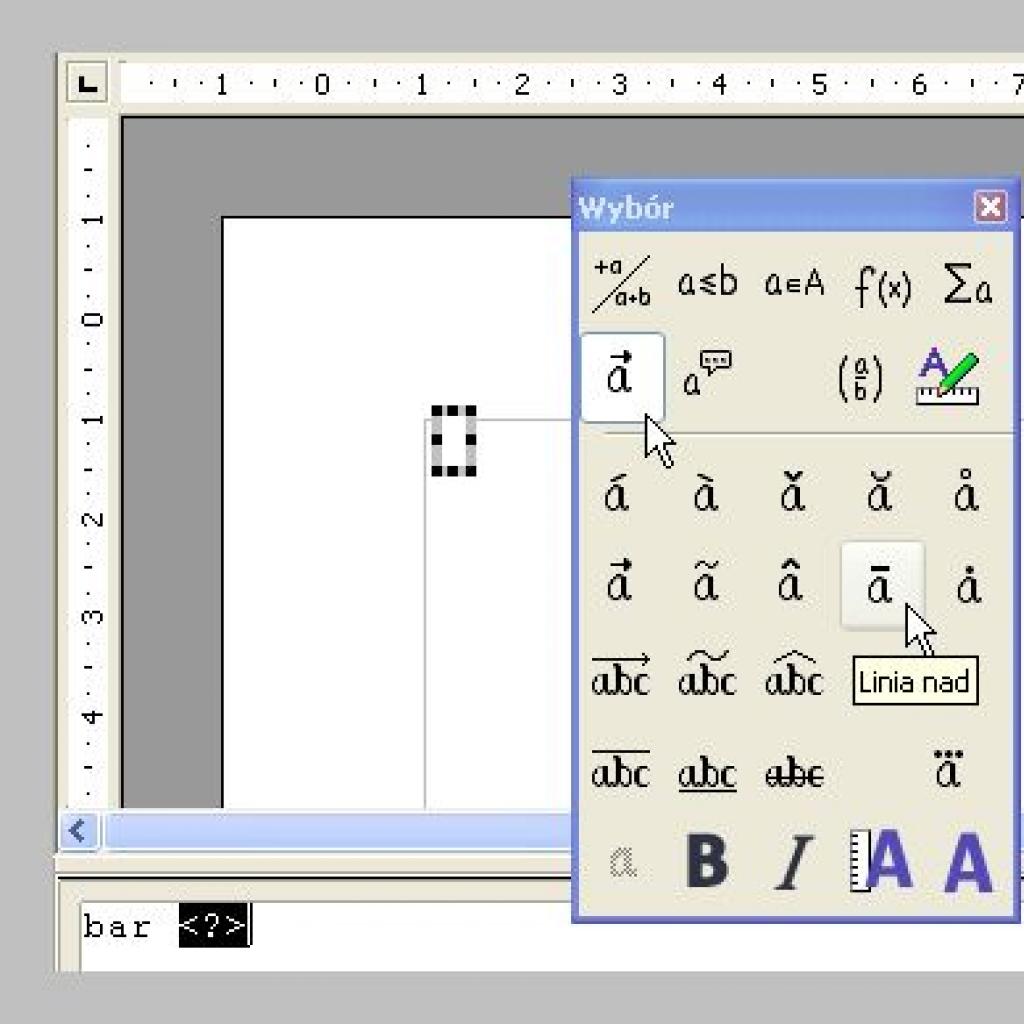 Tworzenie formuł matematycznych w OpenOffice.org Writer cz. 2