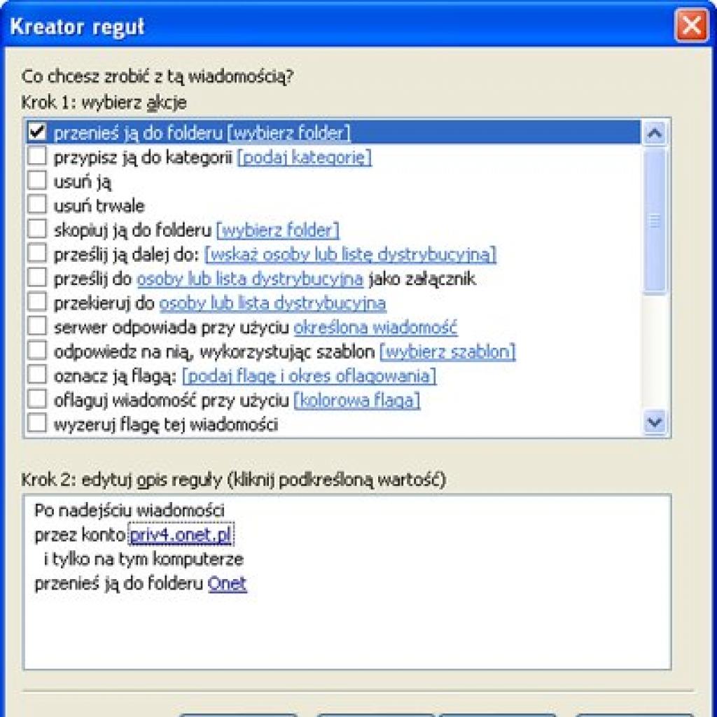 Korzystanie z wielu kont w Outlook XP/2003
