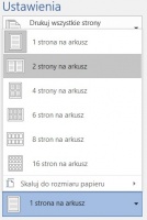 Oszczędzaj papier: drukuj kilka stron na jednej kartce
