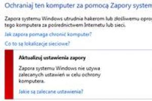 Gdy zapora systemu Windows nie funkcjonuje prawidłowo