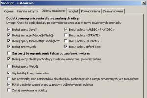 Wyłączenie skryptów JavaScript
