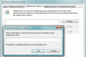 Blokowanie wybranych nadawców wiadomości e-mail