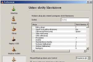 Ustawienie skrótów klawiaturowych w VLC Media Player
