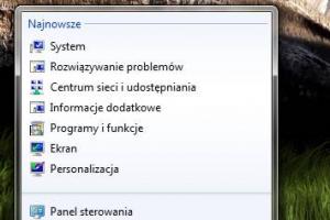 Szybki dostęp do Panelu sterowania w Windows 7