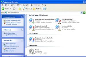 Windows XP powtarza komunikat, że kabel sieciowy jest odłączony