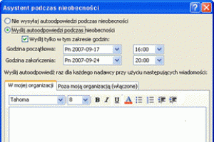 Autoodpowiedzi w Outlook Express lub Poczcie systemu Windows