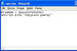 Odzyskiwanie wolnej pamięci RAM