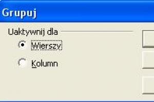 Grupowanie danych w arkuszu kalkulacyjnym programu Calc