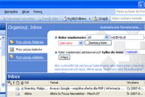 Outlook: oznaczanie kolorami wiadomości od wybranych osób