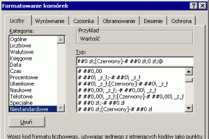 Niestandardowe formaty liczbowe komórek w Excelu