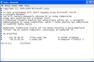Podejrzane wpisy w pliku HOSTS