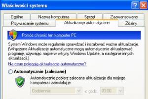 Automatyczne aktualizacje w Windows XP