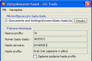 Odzyskiwanie haseł do Gadu-Gadu