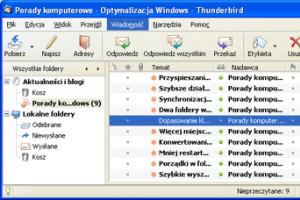 Konfiguracja kanałów RSS w programie pocztowym Thunderbird