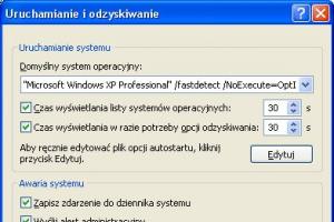 Zapisywanie zrzutu pamięci i odczytywanie informacji o błędach