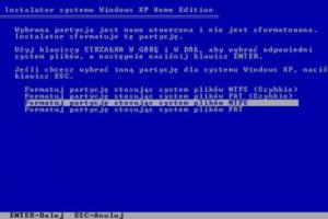 Formatowanie dysku przed instalacją Windows