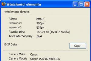 Odczytywanie danych EXIF ze zdjęć na stronach WWW