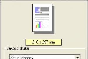 Szybki i oszczędny wydruk w trybie szkicu roboczego