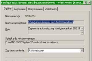 Problem z połączeniem z siecią bezprzewodową w Windows XP