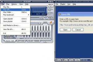Słuchanie radia przez Winampa