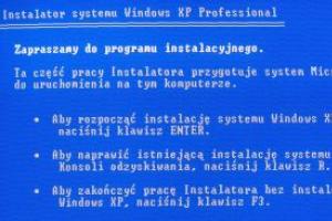 Problem z uruchomieniem Windows XP – brak pliku SYSTEM