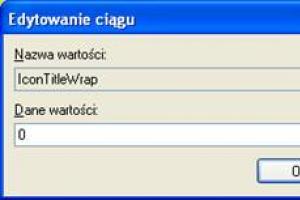 Pełne nazwy elementów na systemowym pulpicie