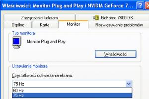 Monitor – częstotliwość odświeżania