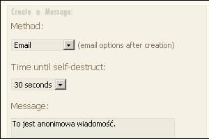 Anonimowy e-mail ulegający samozniszczeniu