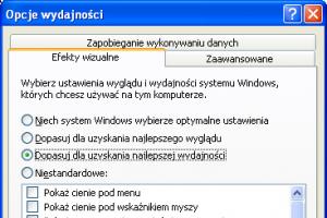 Przyspieszanie Windows XP poprzez modyfikacje wyglądu systemu 