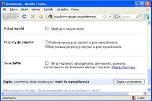 Google: wyłączanie sugestii zapytań