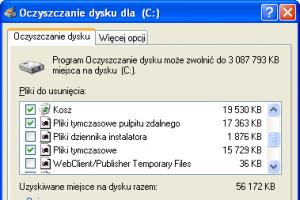 Automatyczne usuwanie zbędnych plików z dysku