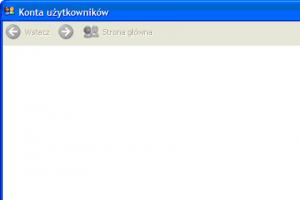 Błędne wyświetlanie apletu Konta użytkowników