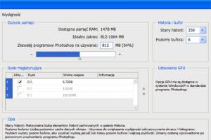 Zwiększanie liczby zapamiętywanych edycji w Photoshopie