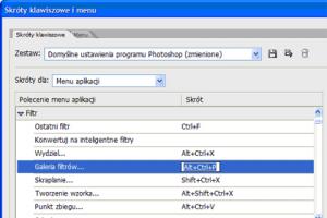 Własne skróty klawiaturowe w Adobe Photoshop