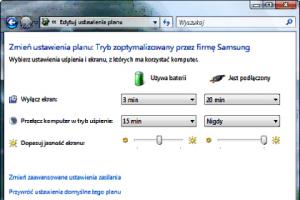 Dłuższa praca notebooka na baterii w Windows Vista