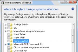 Usuwanie niepotrzebnych funkcji Windows Vista