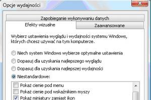 Redukcja efektów wizualnych w Windows Vista