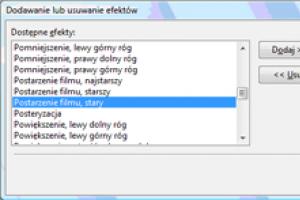 Postarzanie filmów w Windows Movie Maker