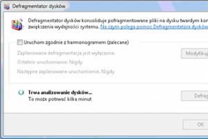 Wyłączanie automatycznej defragmentacji w Windows Vista