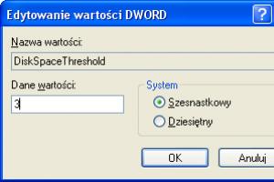 Fałszywy alarm o małej ilości wolnego miejsca na dysku